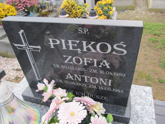 Antoni Piękoś 1903 Góra Motyczna - Grobonet - Wyszukiwarka osób pochowanych